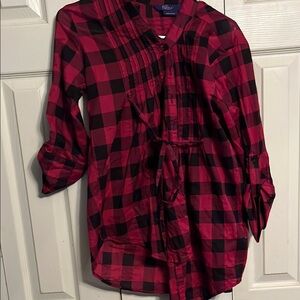 Plaid Button-Up Shirt